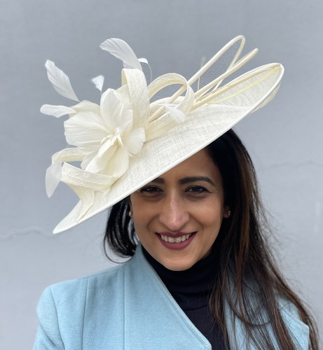 Cream wedding ascot disc - ,