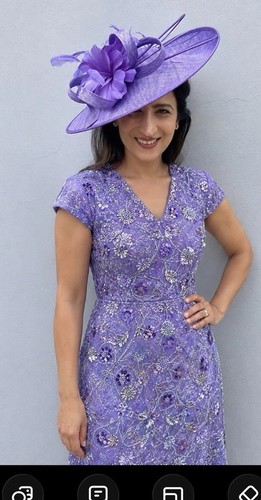 Purple wedding ascot disc - wedding,