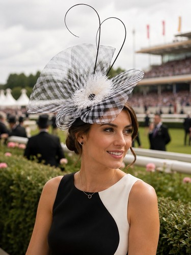 New black white - black, fascinator