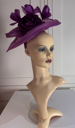 Bees purple fascinator - j,