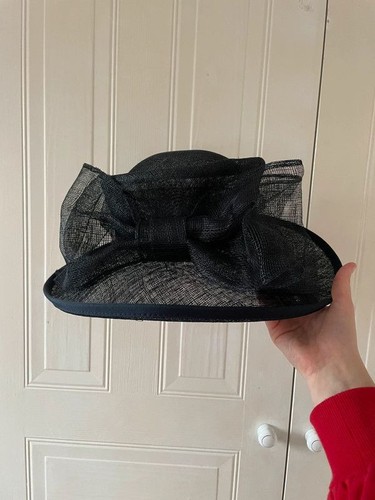 Black fancy occasion hat