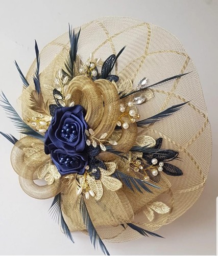 Gold and navy - navy, blue