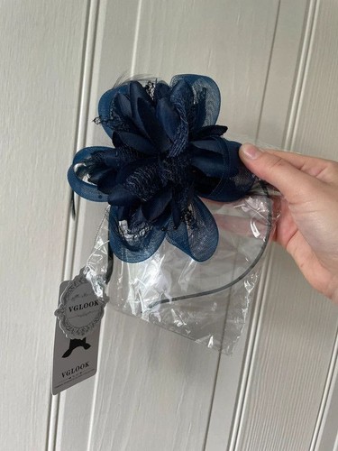 Navy blue fancy fascinator