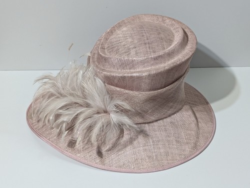 Hat box blush pink occasion - hat,