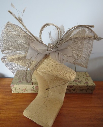 Fascinator headpiece grey faux - grey,